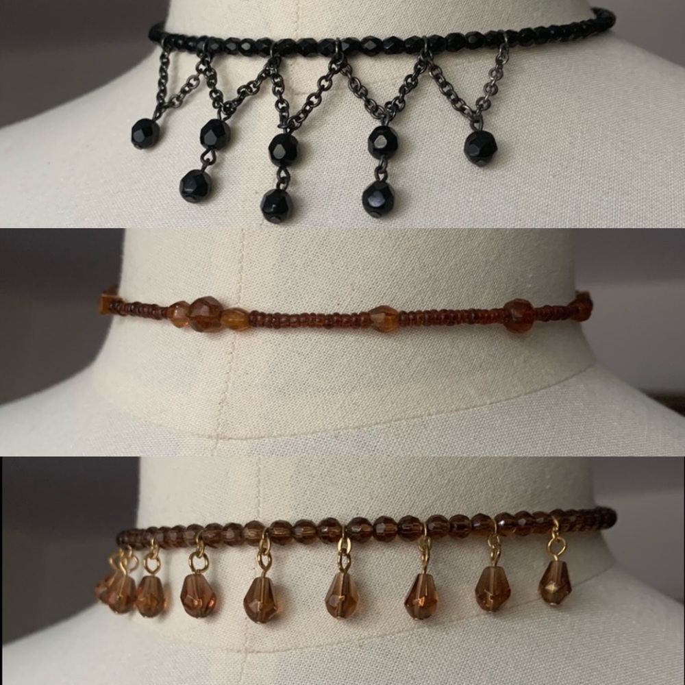 Set of 3 Beaded Chokers